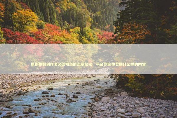 原创视频创作者必须知道的流量秘密：平台到底在奖励什么样的内容
