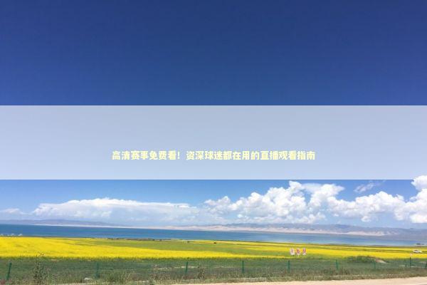 高清赛事免费看！资深球迷都在用的直播观看指南 体育新闻